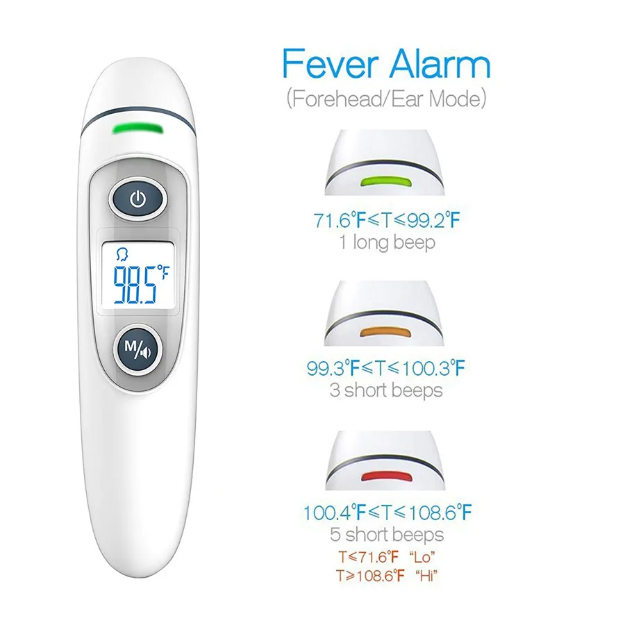 Новый цифровой инфракрасный ИК ЖК экран термометр для лба и уха Бесконтактный