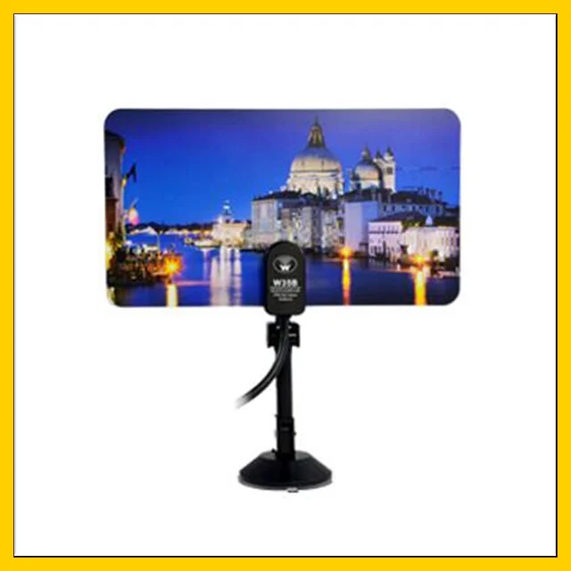 Цифровая комнатная ТВ антенна HD/DTV/UHF/VHF/FM усиление 35dBI разъем IEC с