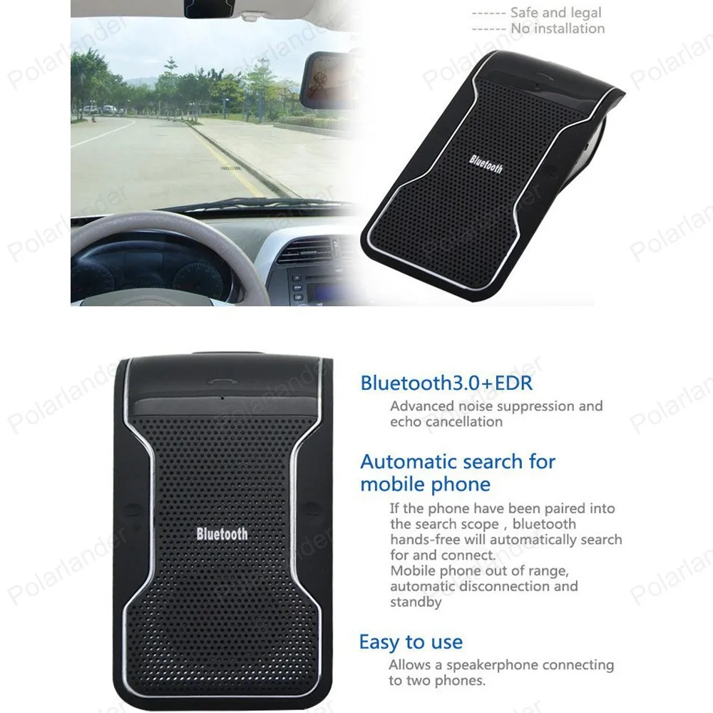 Мини-Автомобильный Стайлинг Bluetooth V3.0 + EDR MP3-плеер солнцезащитный козырек тонкий