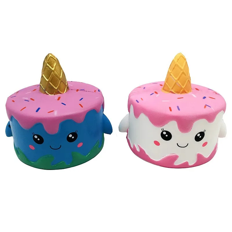 Детский мягкий экструзионный медленный отскок Kawaii торт Единорог снимает