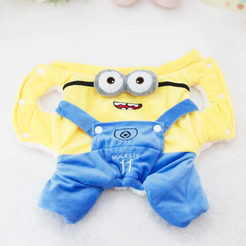 Funny Cartoon dog jumpsuit overall hoodie Halloween small costume clothes winter warm pet cat jacket coat clothing | Дом и сад