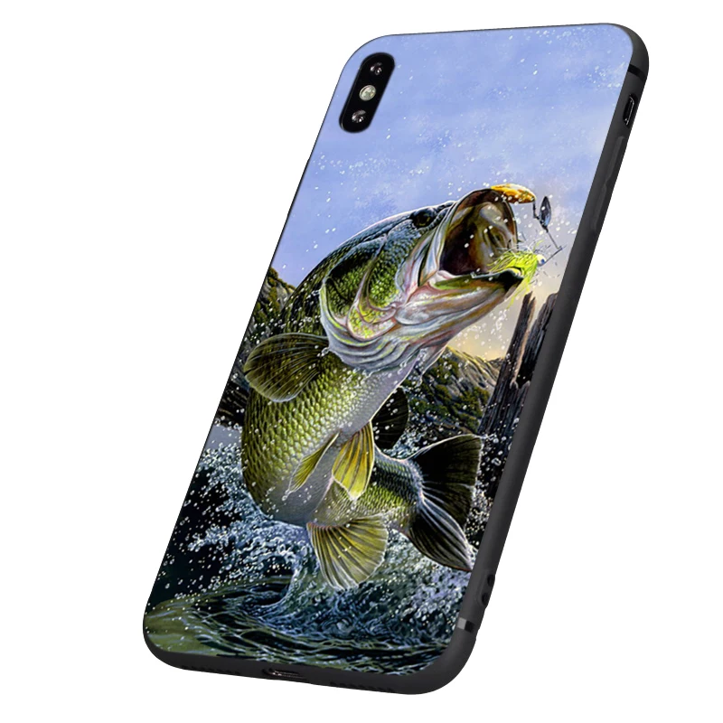 Черный ТПУ чехол для iphone 5 5s se 6 6s 7 8 plus x 10 силиконовый XR XS 11 pro MAX Рыболовная Снасть