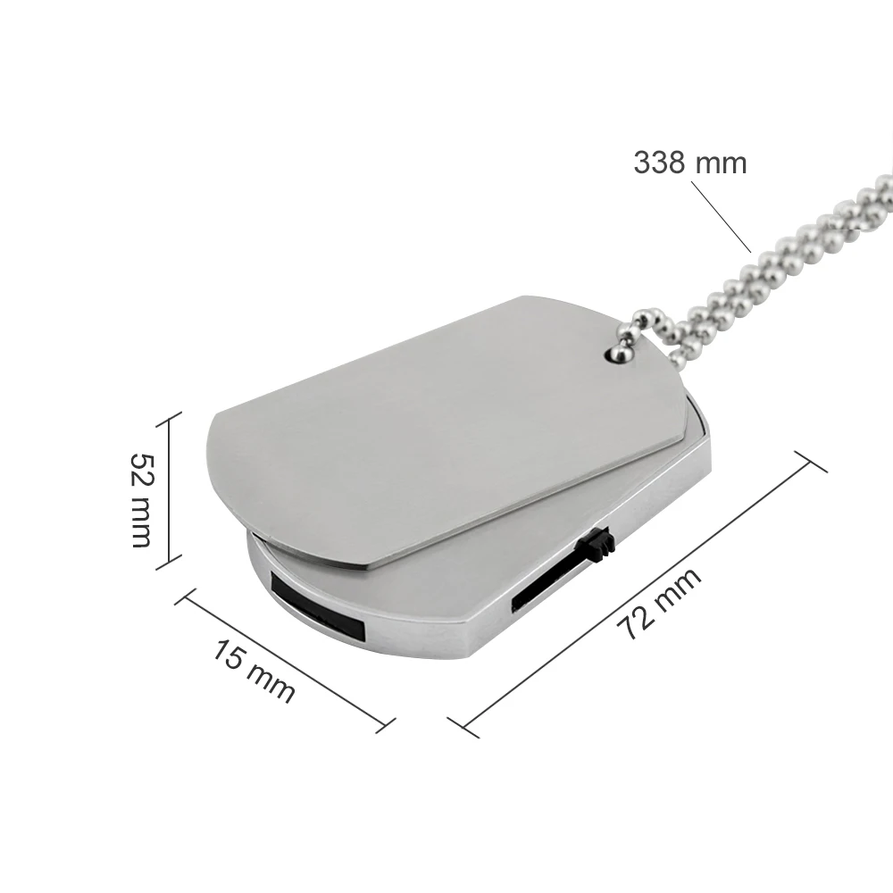 CHYI водостойкое ожерелье военный Dog Tag Shaped USB флешка Pendrive Memory Stick ручка драйвер 4ГБ