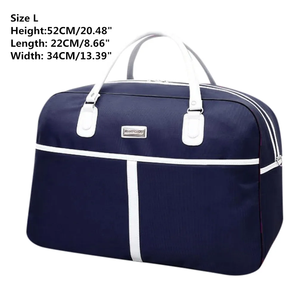 dark blue L Сумка для багажа, большая вместительность, модная дорожная сумка для мужчин и женщин, сумка для путешествий, модная сумка для багажа - Цвет: dark blue L