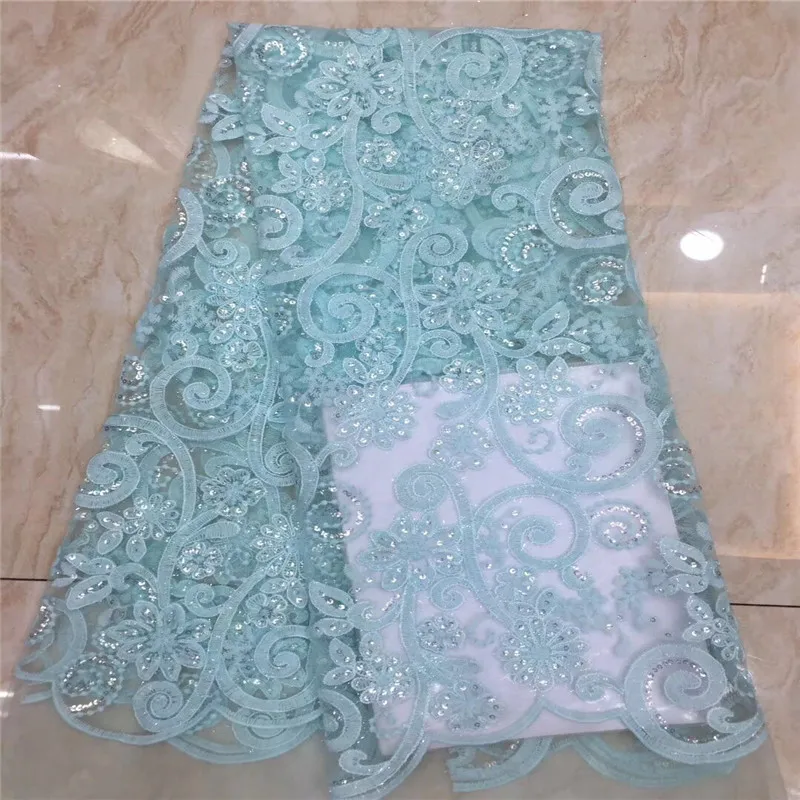 

Grey Color African Lace Fabric 2019 Embroidery Nigerian Lace Fabric High Quality French Tulle Lace Fabric With Sequins xc65-2965