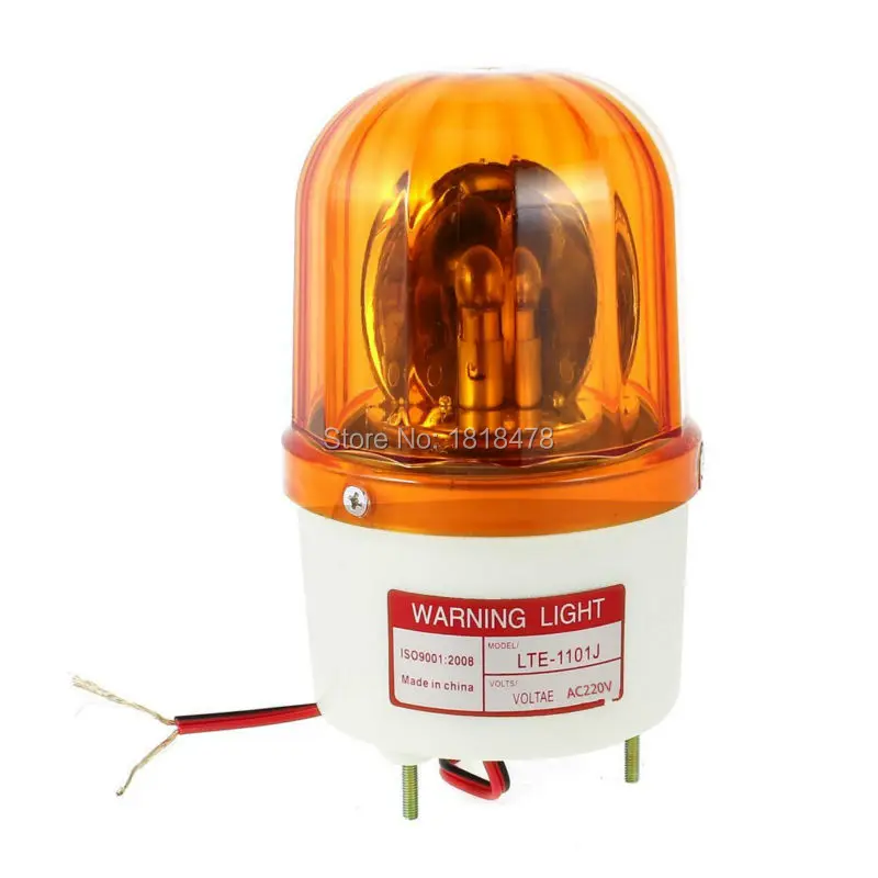 Лампочка вспышка 220 В перем. Тока в пост. 12 24 Тока|rotary warning light 220v|warning 220vlight yellow |