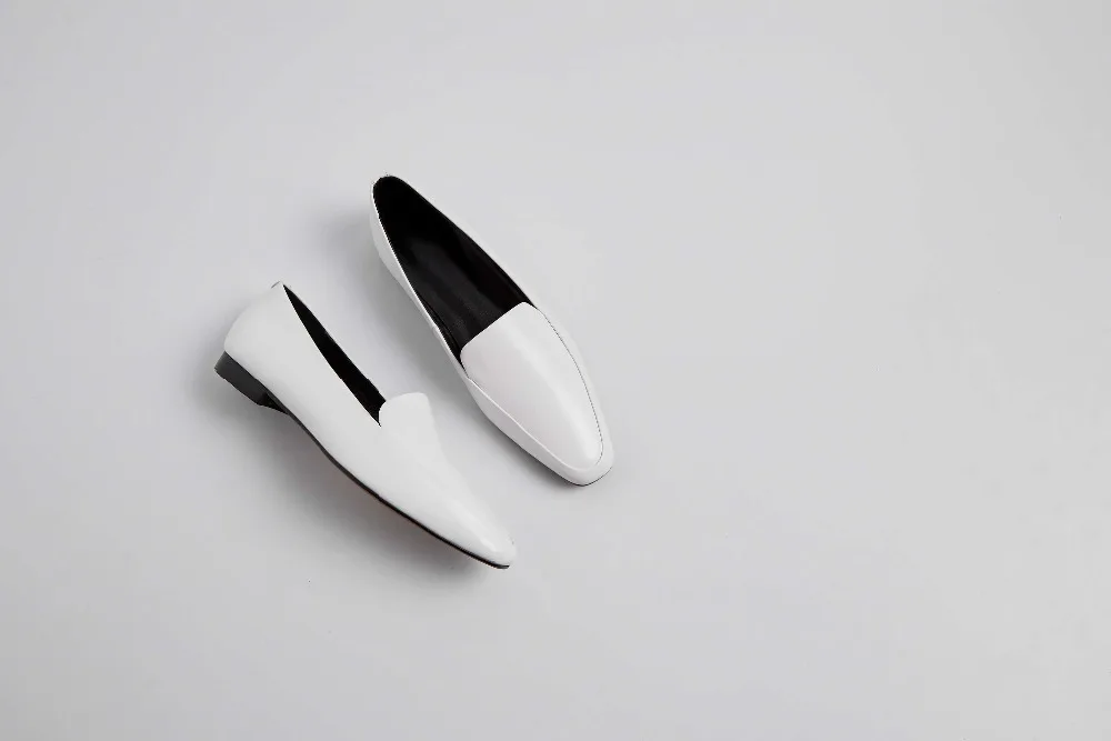 Lenkisen 2019 натуральная кожа ручная работа кожаные лоферы однотонные для беременных