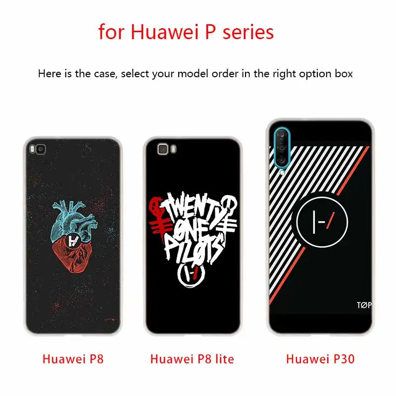 Новый чехол NAYIDA Twenty One Pilots 21 силиконовый мягкий из ТПУ для Huawei P50 P30 P40 P20 Pro P10 Lite P Smart