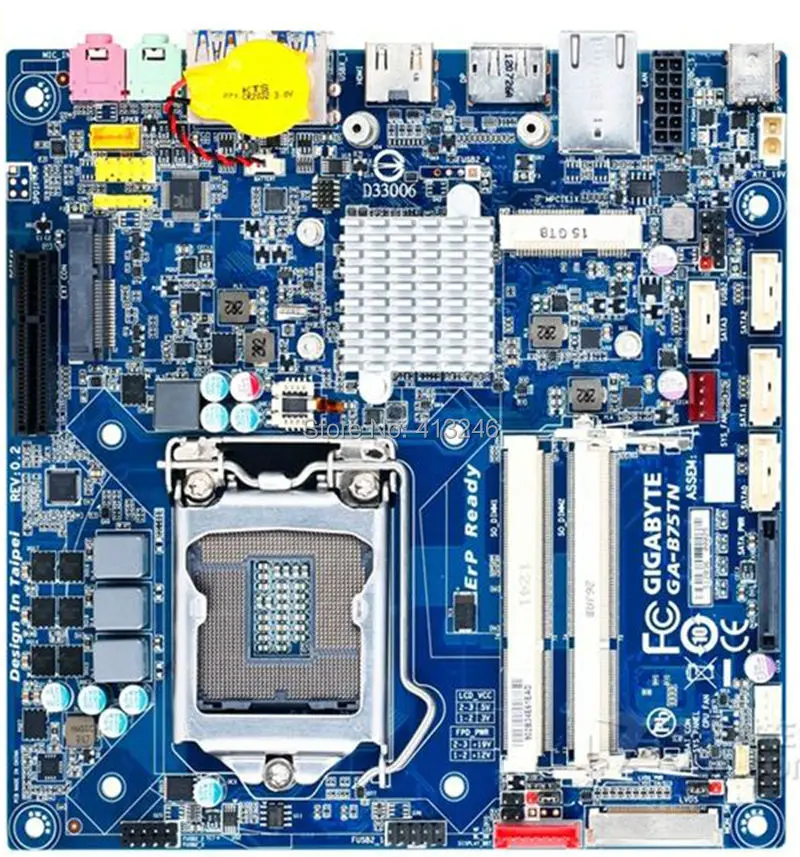 2015 высокое качество GA B75TN ITX продукты Материнская плата 1155 i7 i5 i3 процессор