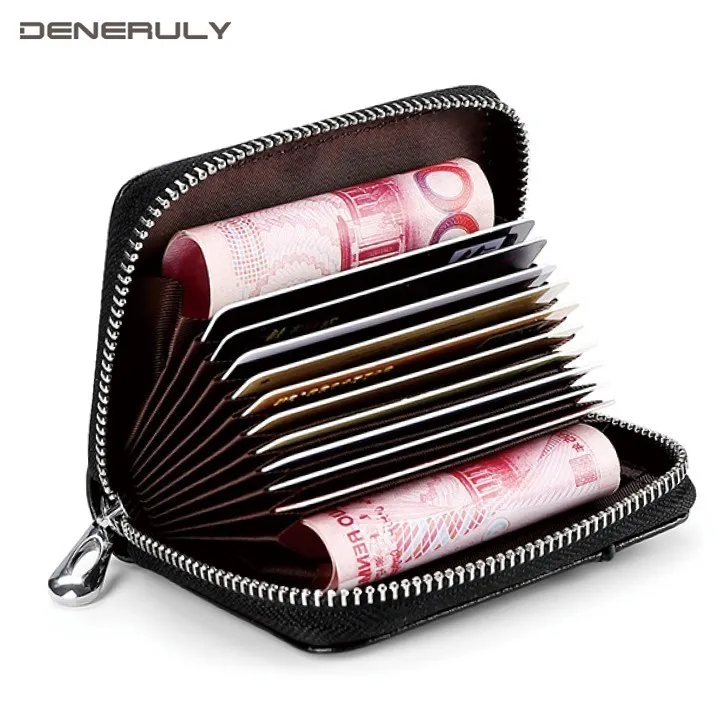 

Small Card Wallet Mens Coin Genuine Leather Purse Minimalis Travel Credit Card Wa000llet Porte Carte Zipper Carteira Card Holder