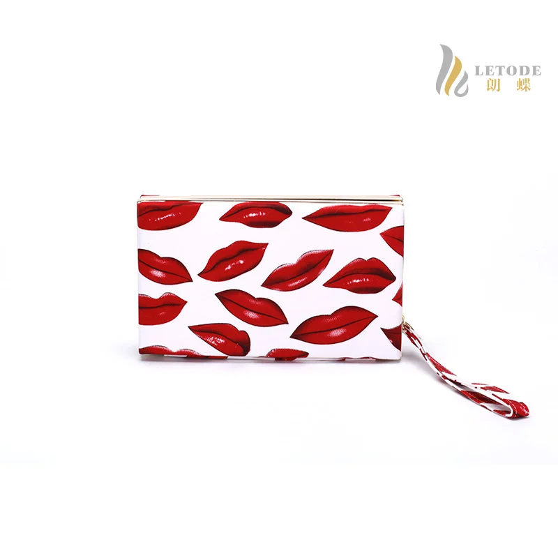 Женская сумка клатч с принтом в виде губ|messenger crossbody bag|evening bagsclutch bag |