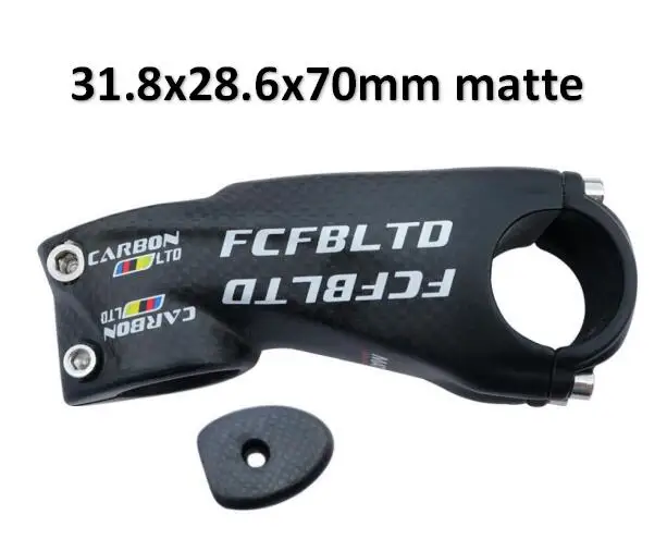matte FCFB сверхлегкий 3 k вынос руля из углеродного сплава дорога велосипед вынос руля для велосипеда 31,8 мм 25,4 мм передняя вилка для горных велосипедов ствол 28,6 мм 50-120 мм - Цвет: matte