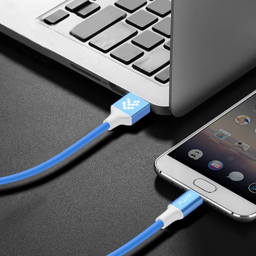 WMZ Реверсивный кабель Micro USB для быстрой зарядки кабели передачи данных 2 м 1