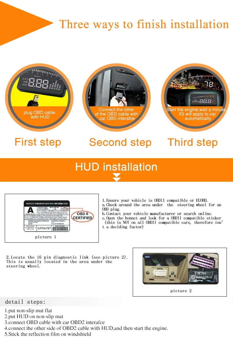XYCING X5 3 дюймов HUD Автомобильный дисплей OBD2 скорость вождения автомобиля метр лобовое стекло автомобиля проектор KMH MPH дисплей скорость сигнализации