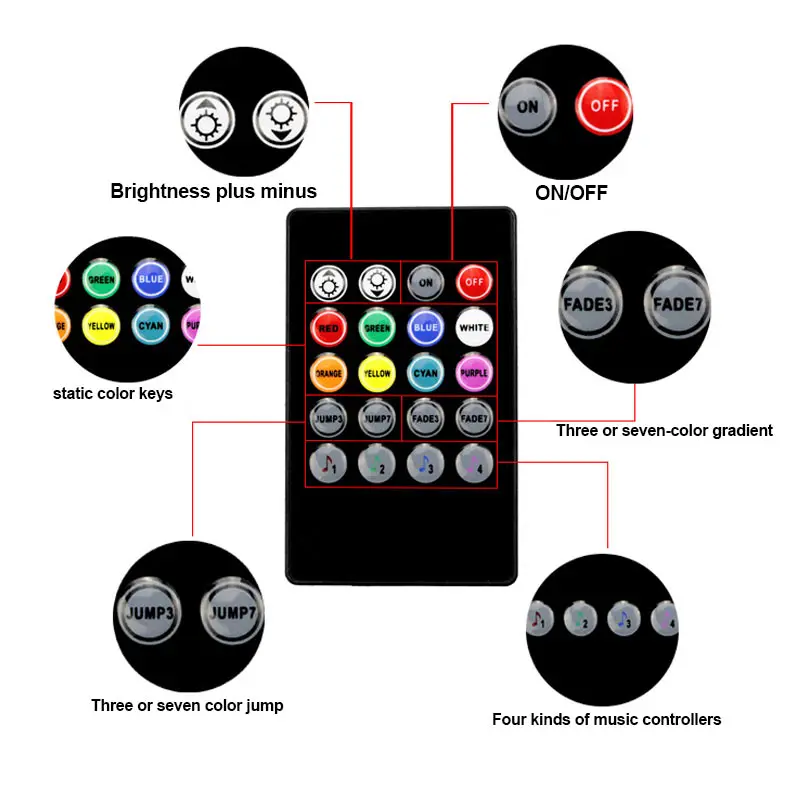 4 шт Автомобильный светодиодный светильник гибкий USB RGB автомобиля для укладки