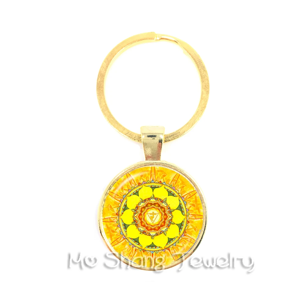Om Ohm Aum Namaste символ йоги брелок для ключей очаровательный яркий красочный логотип