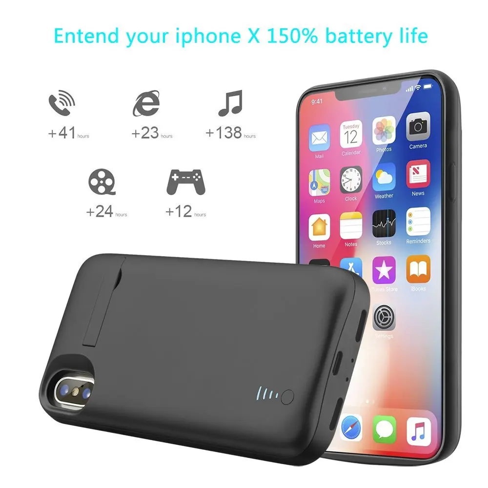 Чехол для внешнего зарядного устройства аудио iPhone X 2017 8000 мА/ч зарядное
