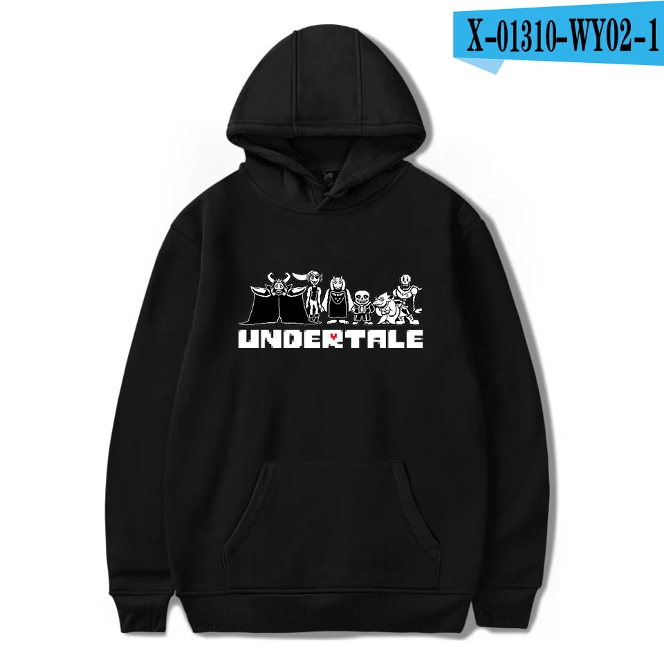 black Новая мода Undertale толстовка с капюшоном для мужчин/женщин Модный повседневный Уличная пуловер с капюшоном принт Undertale мужские s толстовки Одежда - Цвет: black