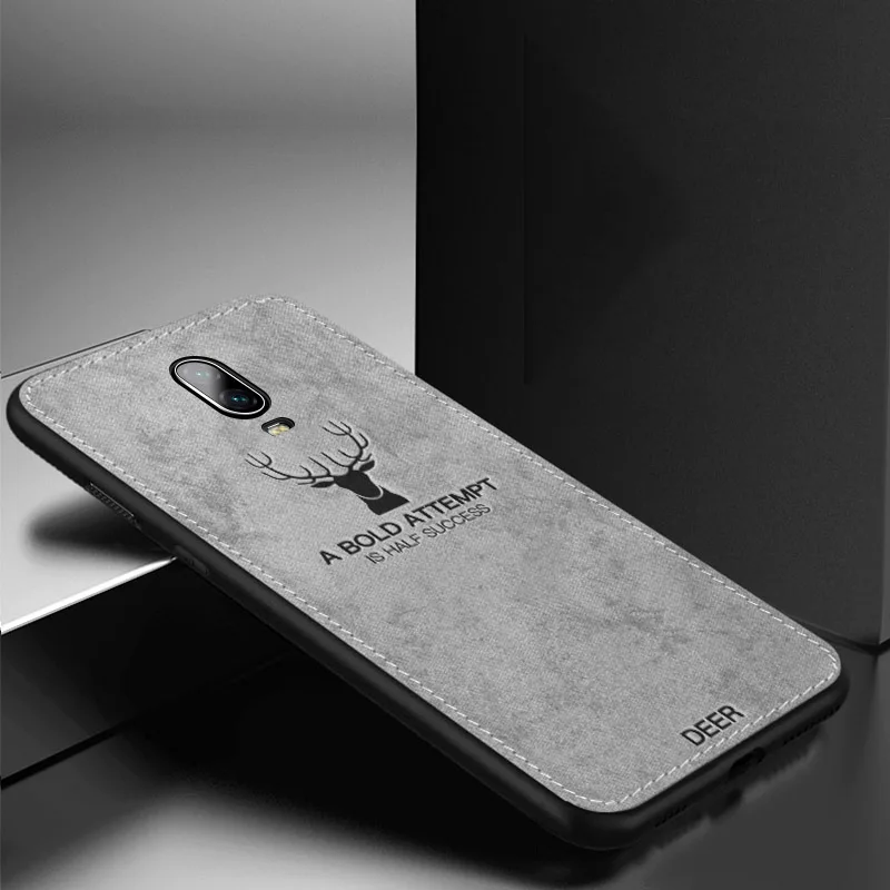 Muchi для OnePlus 6 6T чехол классическая ткань мягкая силиконовая рамка задняя крышка