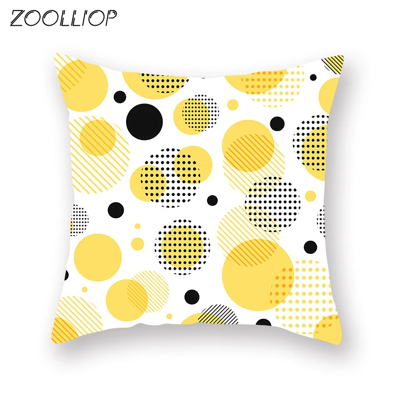 Наволочка для подушки с геометрическим рисунком 45x45 см|Наволочки| |