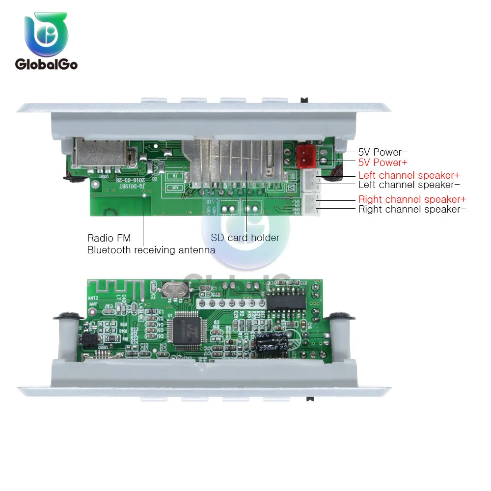 5 в MP3 Bluetooth декодер доска 2*3 Вт усилитель с радио FM автомобильный USB аудио модуль