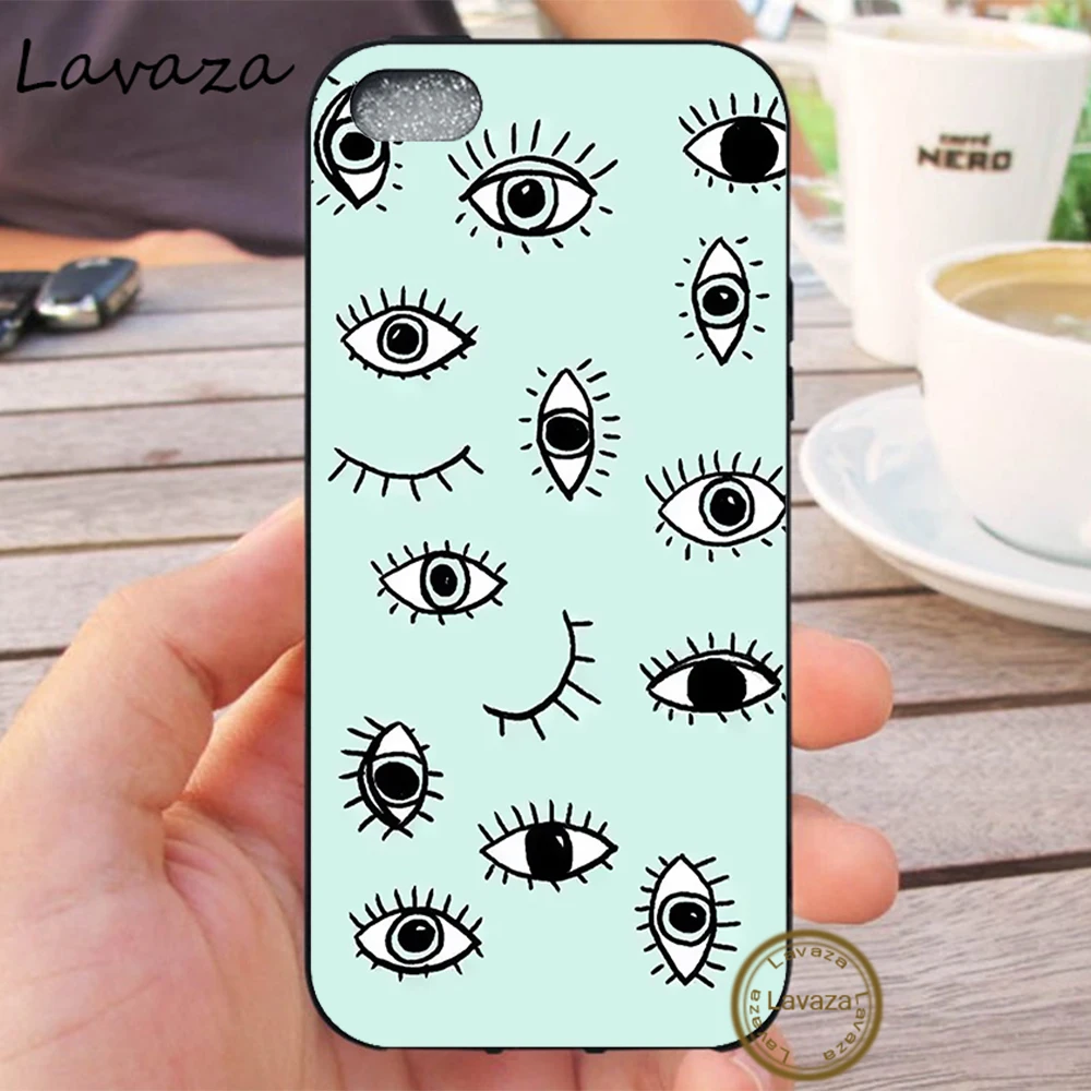 1 Lavaza золотой фольги сглаза в Румяна горячий силиконовый чехол для iPhone 5 5S 6 6S 7 8 Plus 11 Pro X XR XS Max - Цвет: 1
