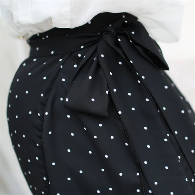 GRRCOSY юбка для беременных новинка летняя в горошек шифон шнуровка ассиметричная