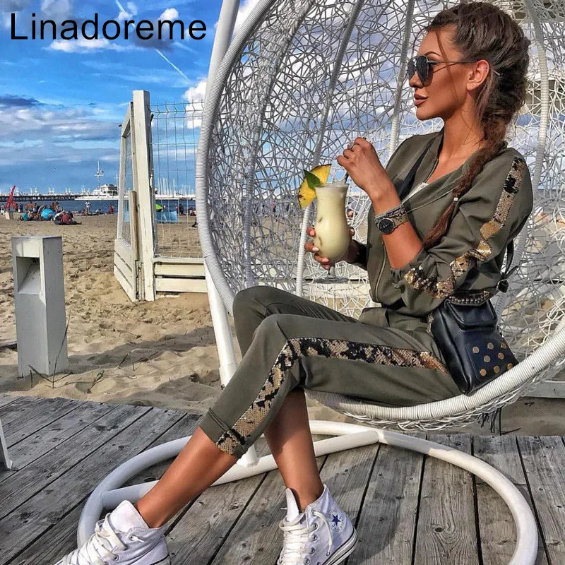 Женский спортивный костюм в полоску 2 вида цветов повседневный весенний