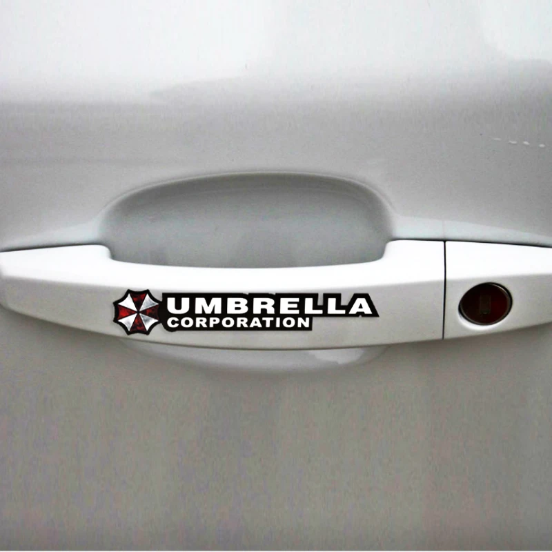 4 стикера Volkrays для автомобильной корпорации Umbrella наклейка на дверную ручку
