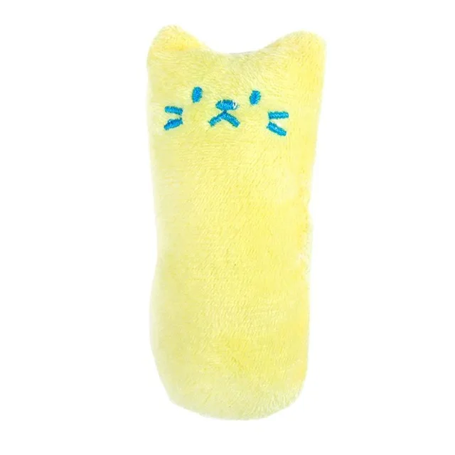 Lingt Yellow Смешной милый игрушечный Кот зубов и кошачья мята жевательная зубов игрушки для кошек Catnip когти Плюшевые собак и кошек сопротивление игрушка для домашнего животного когти с накатанной головкой - Цвет: Lingt Yellow