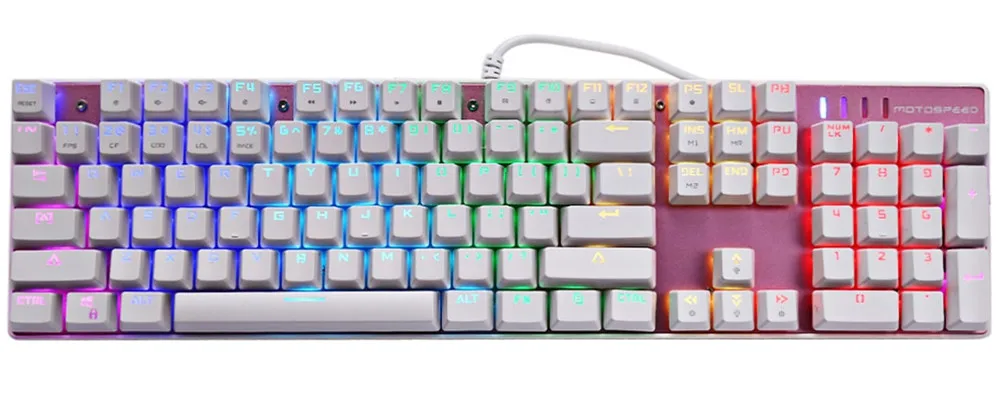 MOTOSPEED CK104 русская английская механическая клавиатура с RGB подсветкой анти-ореолы игровая клавиатура для Teclado игровой компьютер