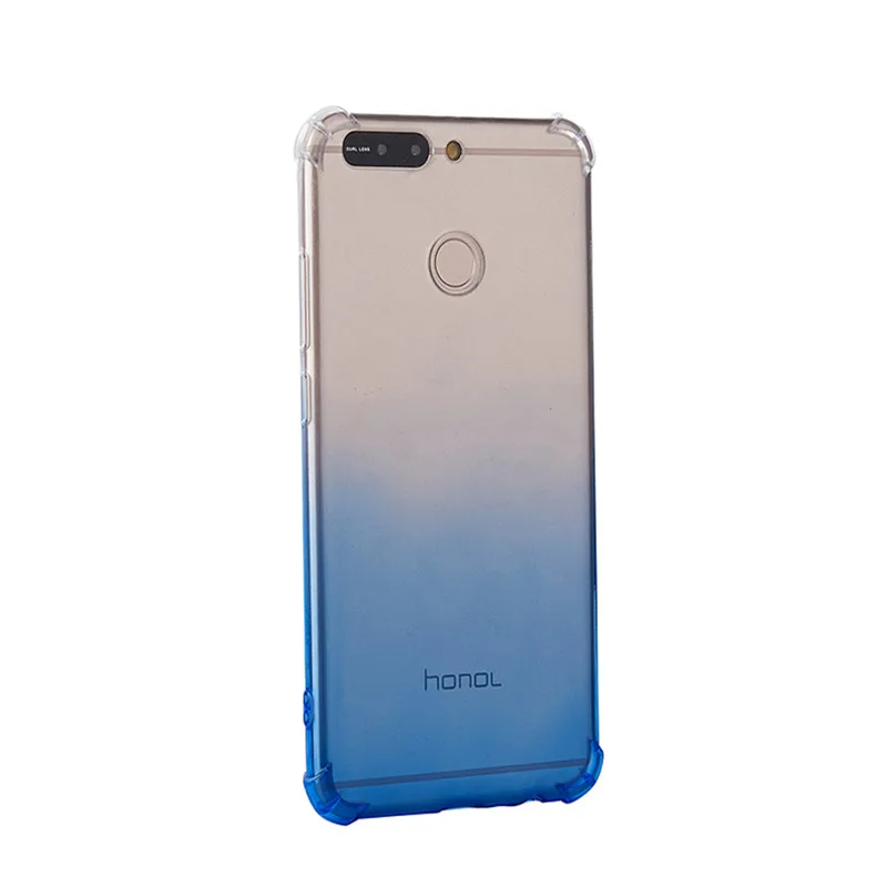 Силиконовый чехол для Huawei Honor V9 классические модные градиентные Blue-Ray Цвет мягкие