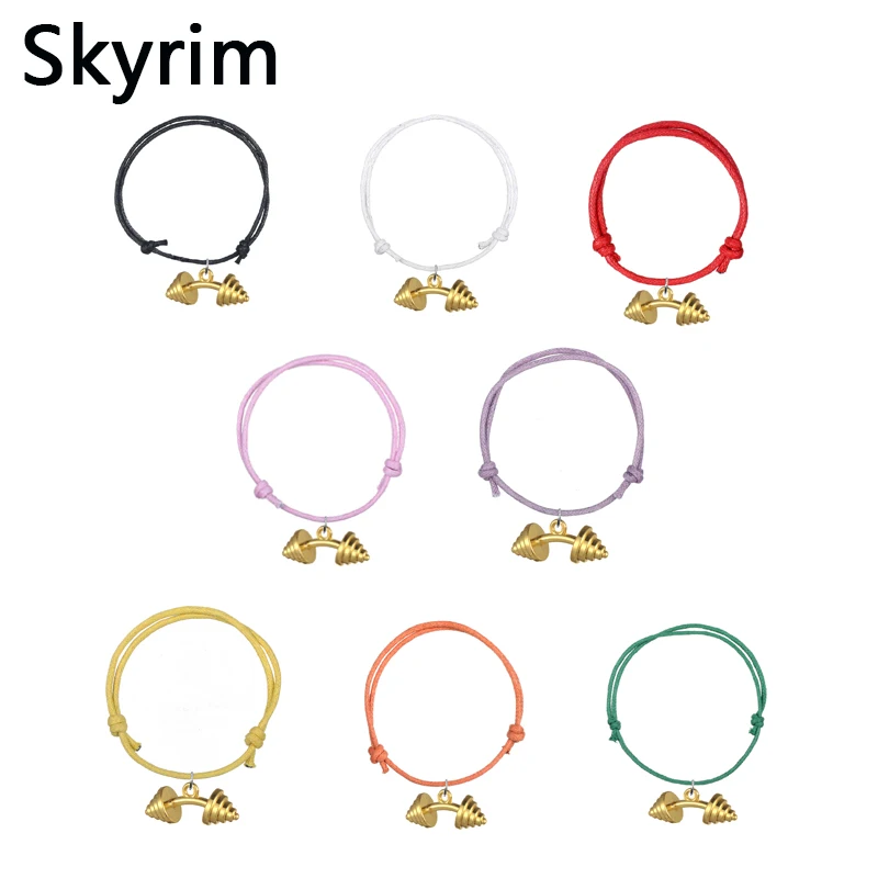 Роскошные стильные регулируемые браслеты Skyrim из вощеного шнура с шармом в виде