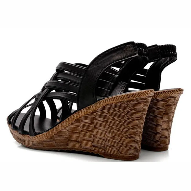 XingDeng/женские туфли на танкетке в европейском стиле Размеры 35 40|gladiator shoes|sandals