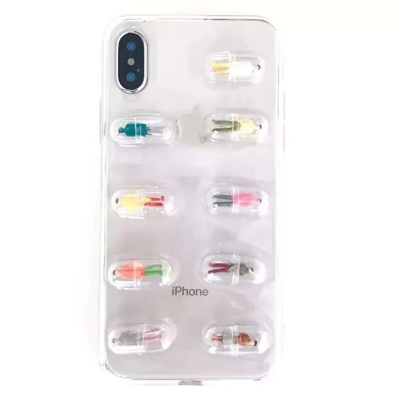 A DISCASE милый 3D стерео таблетки телефон чехол для huawei P20 P20Pro P20Lite простой смешная прозрачная задняя чехол для iphone 8 Plus - Цвет: A