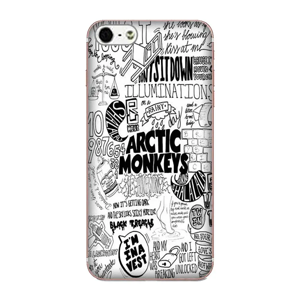 Мягкие чехлы Fundas Arctic Monkeys для Apple iPhone 4 4S 5 5C 5S SE 6 6S 7 8 Plus X XS Max XR | Мобильные телефоны и