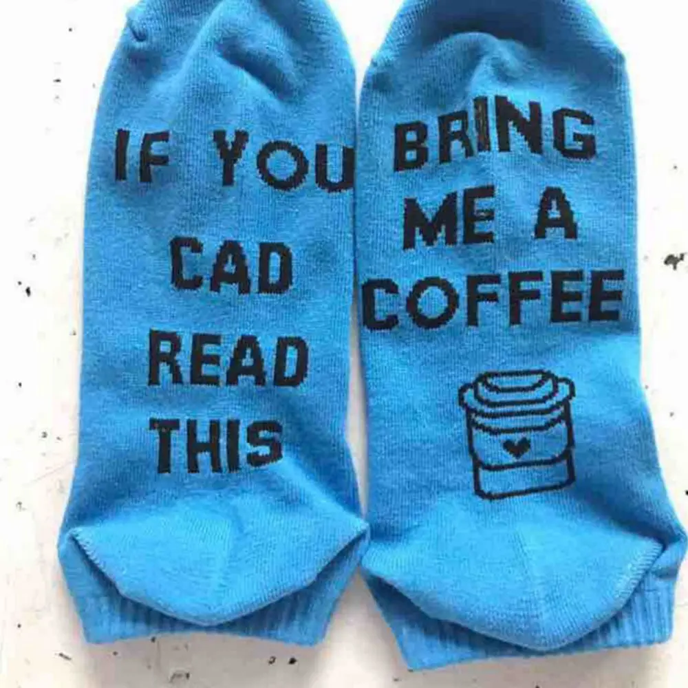 Носки мужские короткие с надписью Bring Me A Coffee | Женская одежда