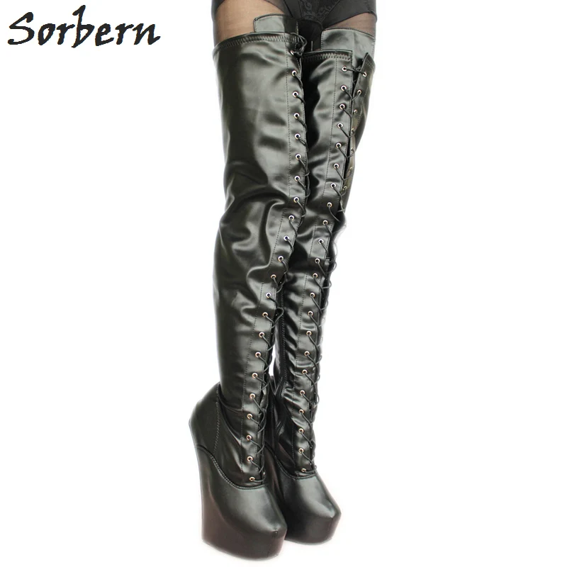 Женские высокие ботинки на платформе 20 см унисекс размеры 36 46|boots long|crotch high bootsthigh