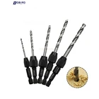 Набор быстросменных сверл, комплект из 5 насадок с шестигранным хвостовиком, 2 мм на 6 мм, из быстрорежущей стали, для спиральных отверстий, 6542