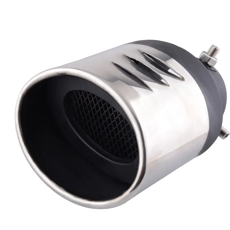 Глушитель выхлопной трубы SPEEDWOW глушитель из нержавеющей стали с хромированной