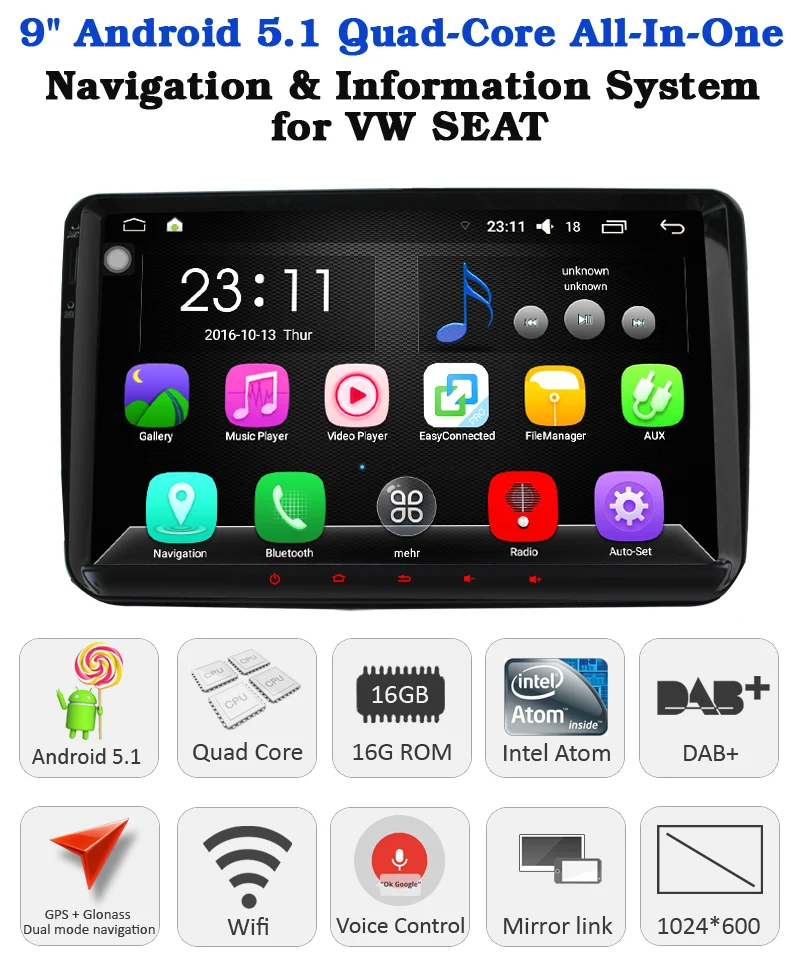 A-Sure Android 5 1 автомобиль 2 Din gps для Skoda VW Volkswagen Passat Caddy CC EOS Jetta Polo Sharan Tiguan Golf DAB +
