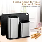 Многофункциональный держатель для ножей, 8 дюймов, 6 дюймов, из нержавеющей стали и полипропилена