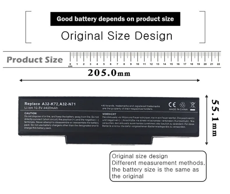 Аккумулятор для ноутбука Asus A32 N71 K72 K72F K72D K72DR K73 K73SV K73S K73E N73SV 6