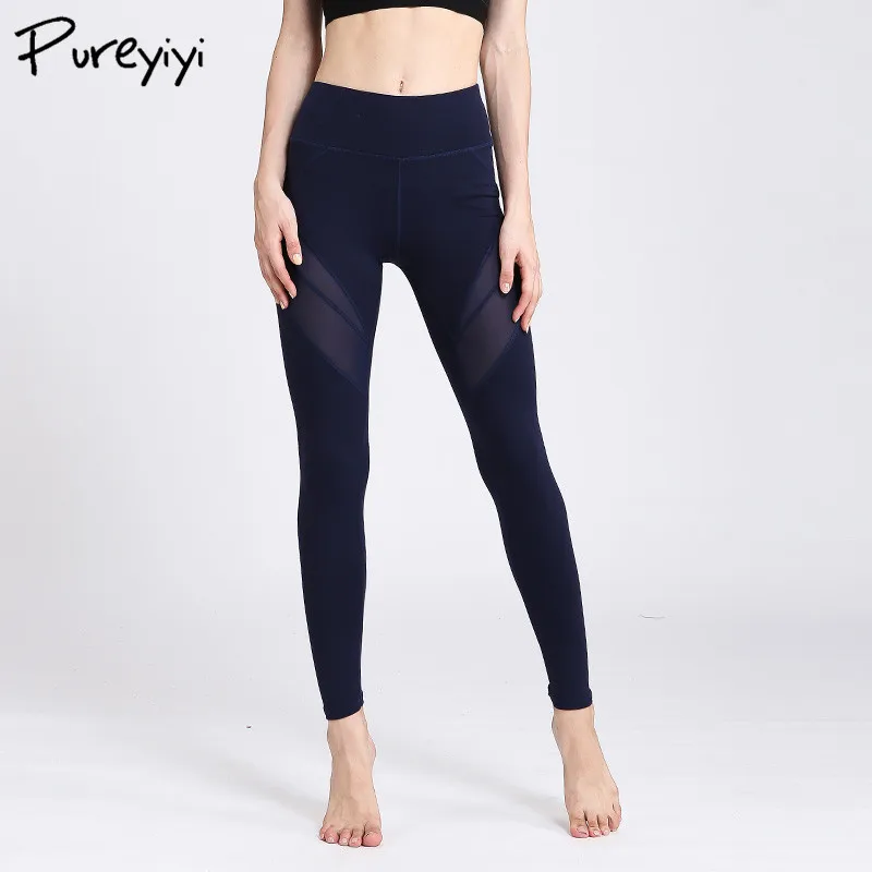Women's Yoga Pants High Waist Fitness Leggings Athletic Sport Running Gym Jogging Tight Sportswear Blue | Спорт и развлечения