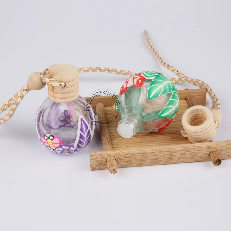 New Arrival 15ml Clear Glass Perfume Bottle With Rope 1/2oz Flower And Butterfly Design Bottles Multi-color Randomly | Красота и