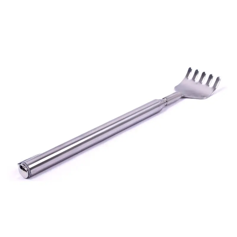1pc NEW Stainless Steel Telescopic Portable Adjustable Size Pen ClipTelescopic Back Scratcher Itch Scratch Massage Tool | Красота и