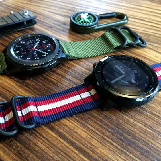 Для Huawei Watch 2 ремешок 22 мм нейлоновый для часов Samsung Gear S3 Classic Frontier спортивные