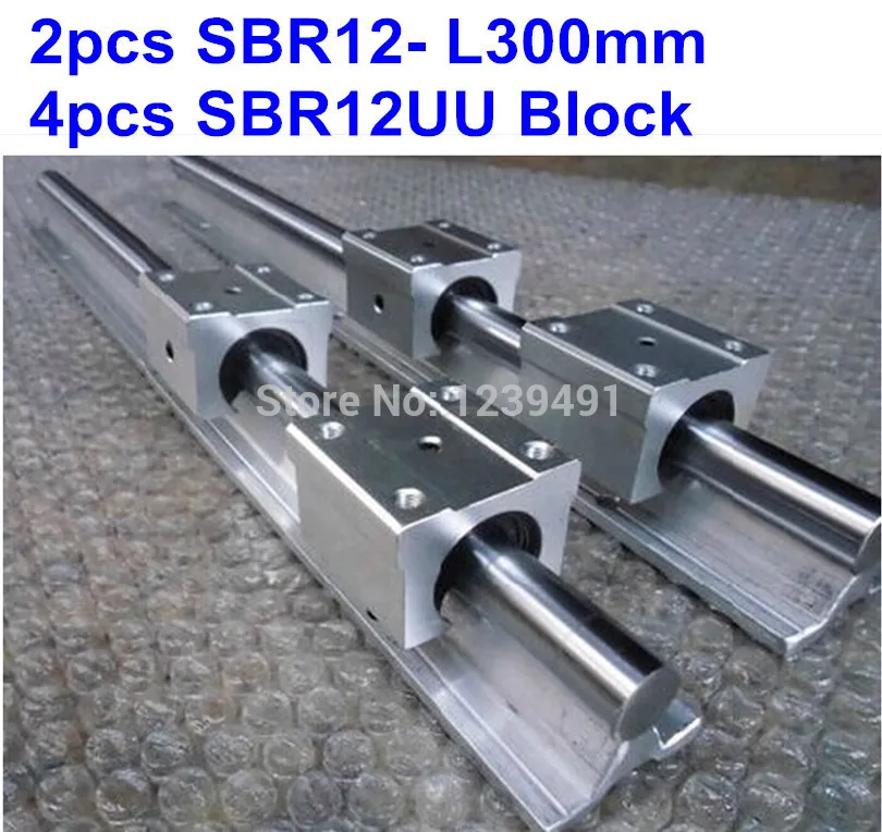 

2pcs SBR12 L300mm linear guide + 4pcs SBR12UU block cnc router