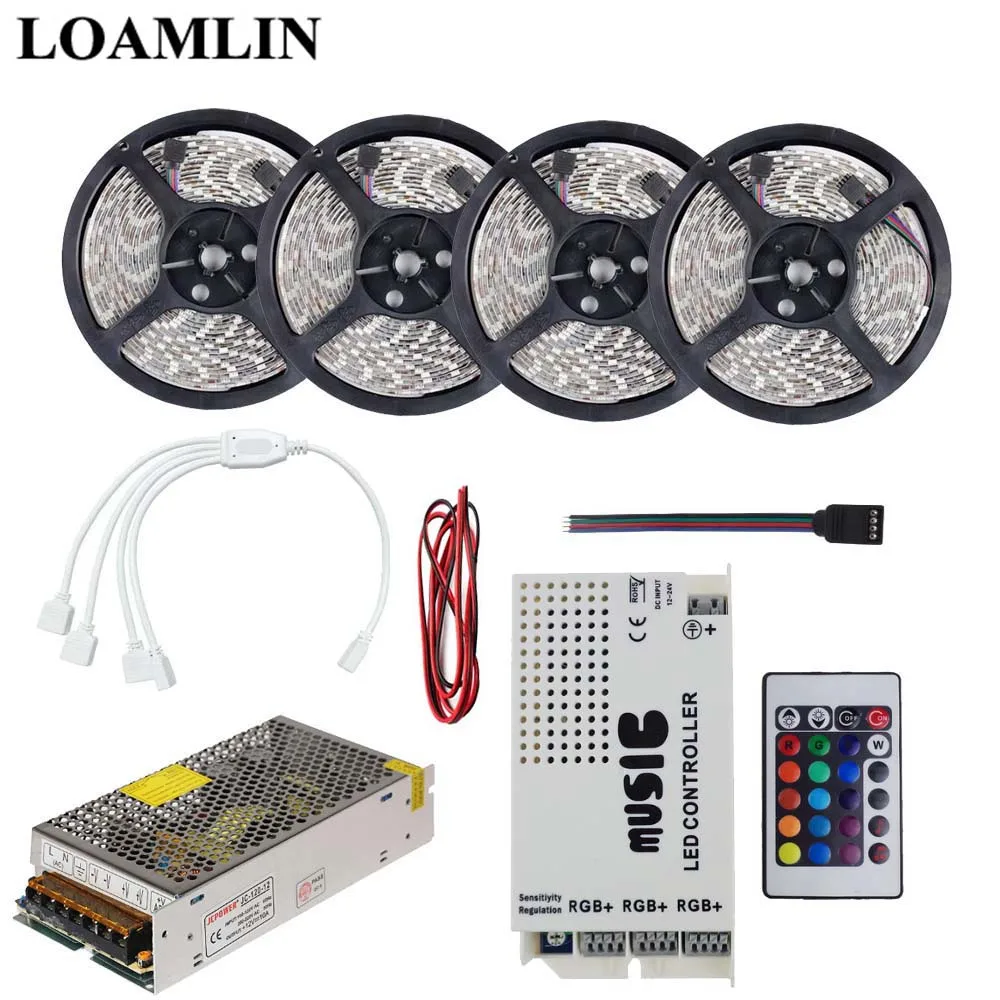 Гибкая светодиодная ленсветильник RGB SMD2835/3528 5/10/15/20 м | Лампы и освещение