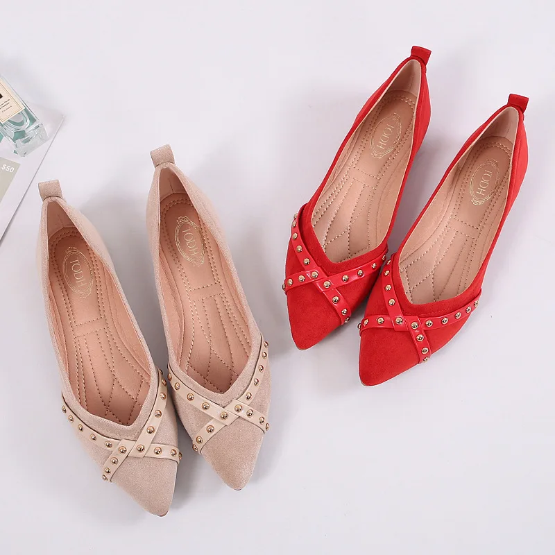 Женская обувь на плоской подошве повседневные туфли из флока женские Модные